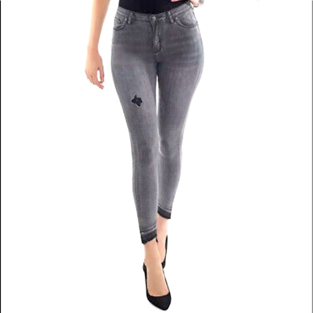 La La Anthony Women's Mid-Rise Whiskered Jeans